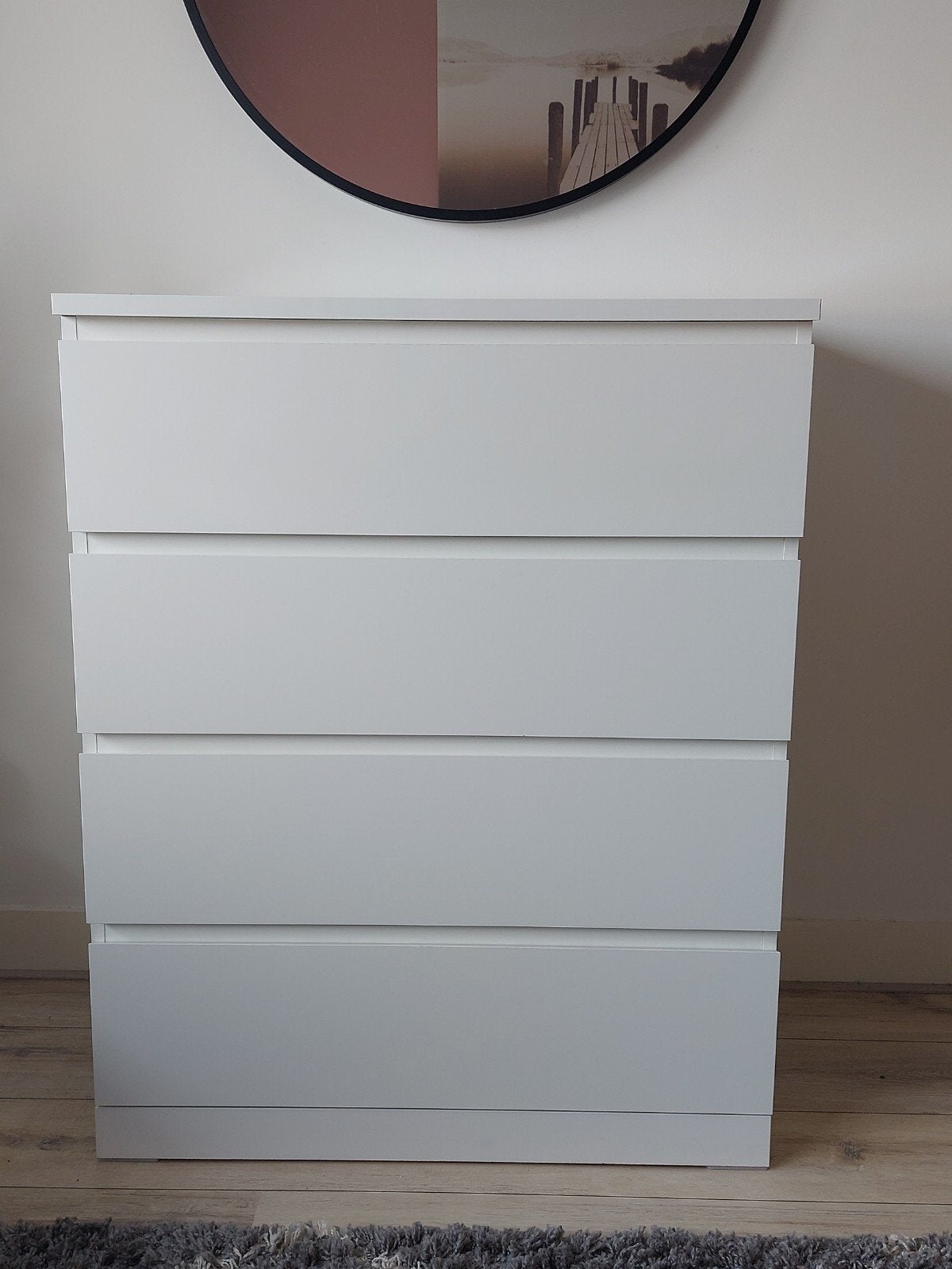 IKEA MALM ladekast met 4 lades - hoogglans wit, Ophalen, 100 tot 150 cm, 50 tot 100 cm, Zo goed als nieuw