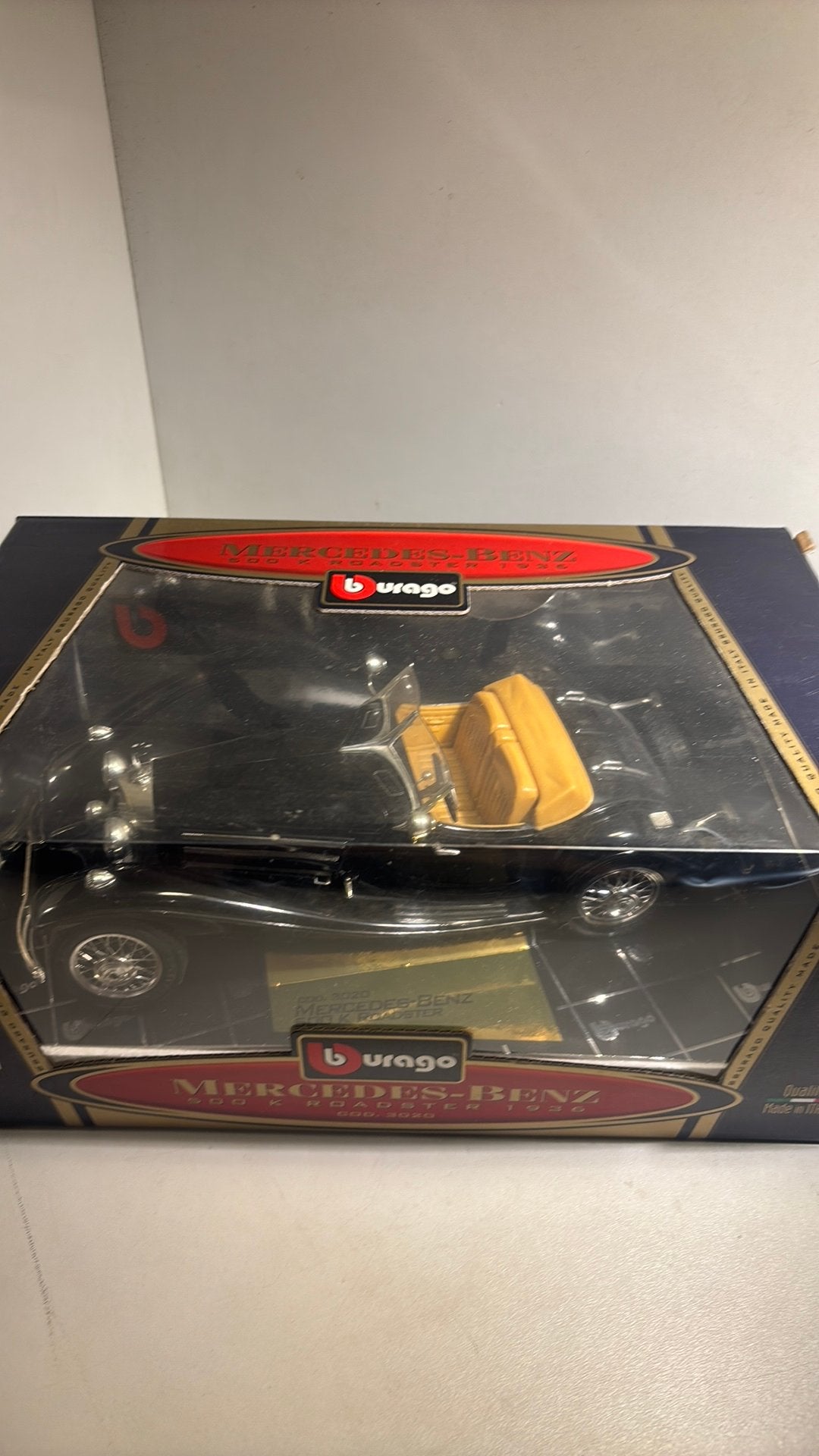 Mercedes benz 500 k roadster black Bburago 1.18, Hobby en Vrije tijd, Ophalen of Verzenden, Bburago, A, A