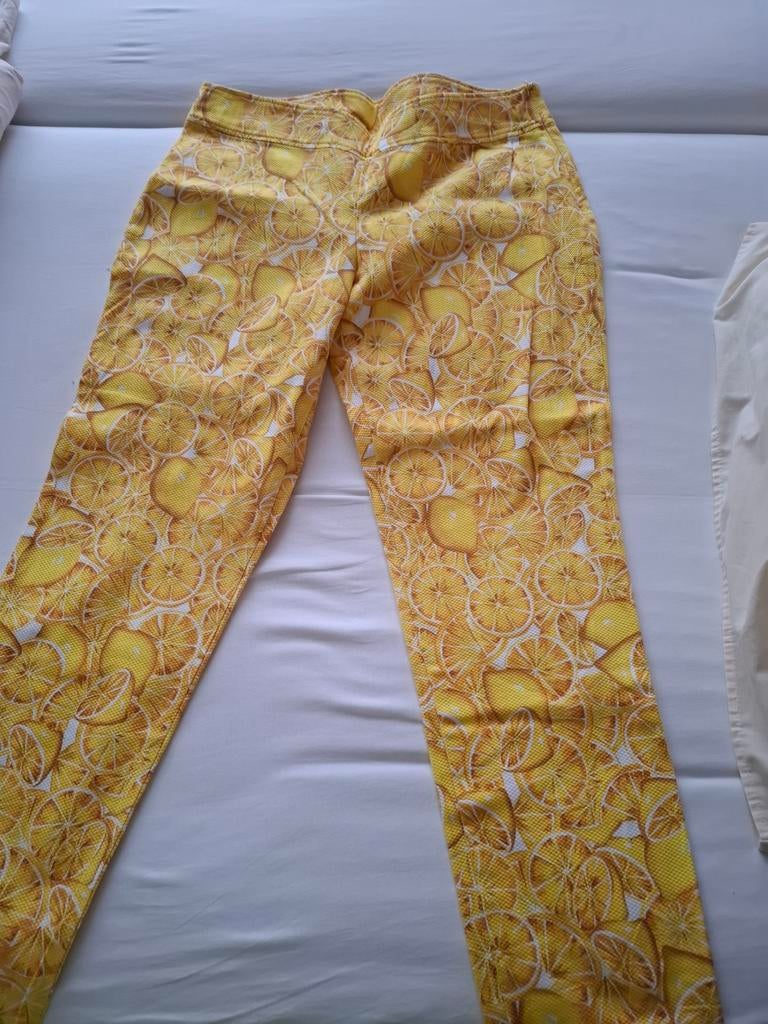 Nieuwe Caroline Biss broek met citroenprint, maat 38/40, Maat 38/40 (M), Verzenden, Geel, Nieuw