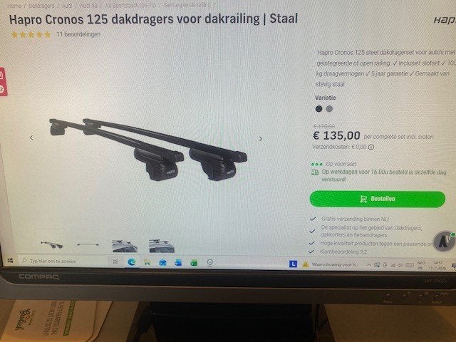 dakdragers nieuw in de doos zwart staal, Ophalen, Nieuw