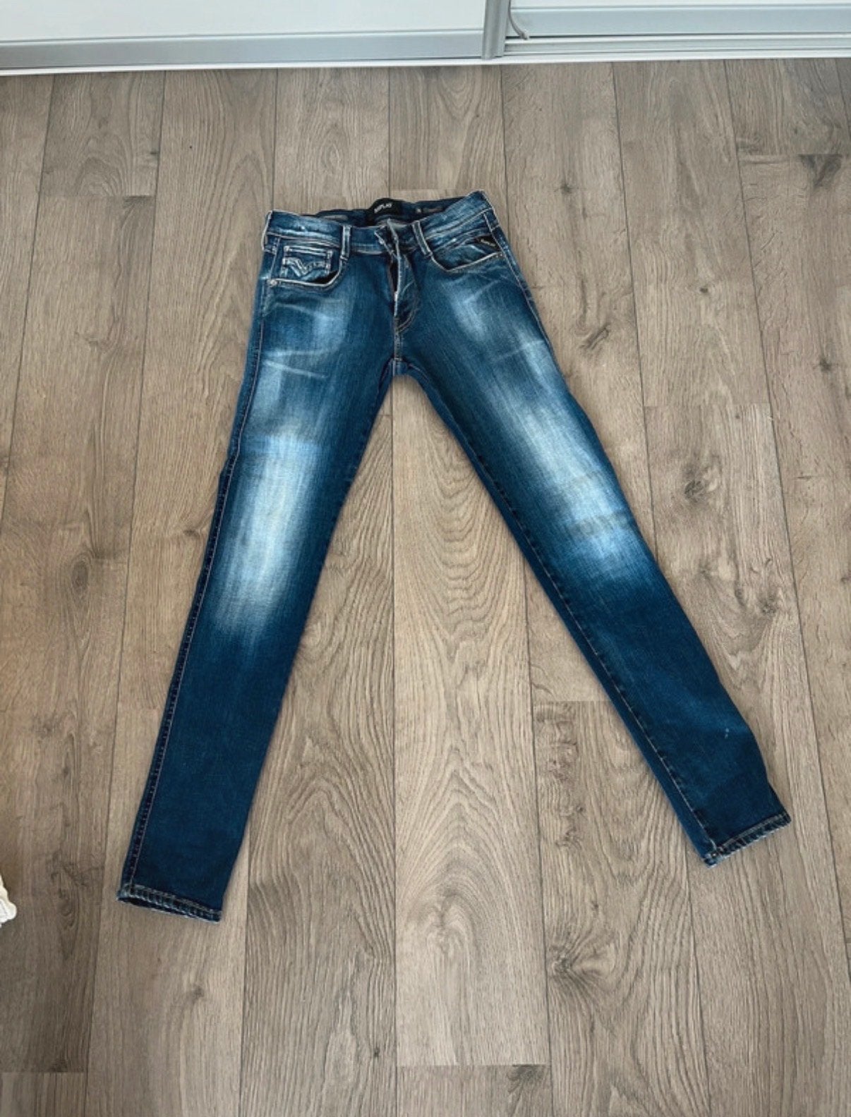 Replay Hyperflex Anbass Jeans - Maat 30/34, Kleding | Heren, Ophalen of Verzenden, Zo goed als nieuw, Blauw, W32 (confectie 46) of kleiner