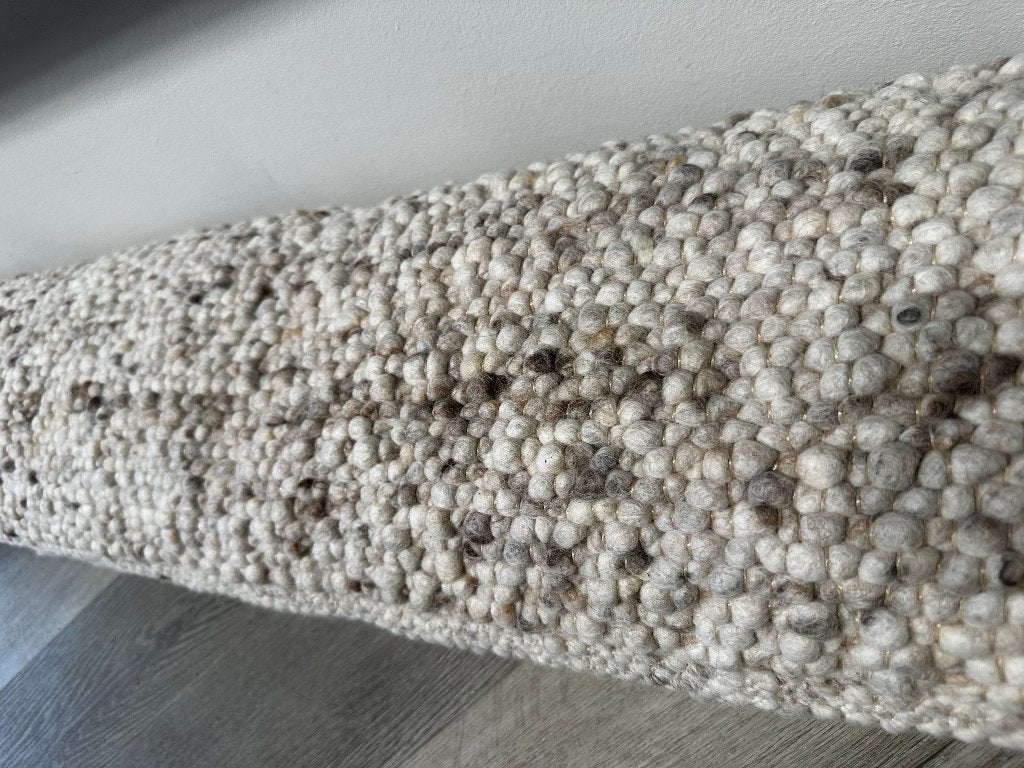100% wollen vloerkleed Beside Rugs Pebble Light 62 Naturel, Ophalen, Grijs, 150 tot 200 cm, Rechthoekig