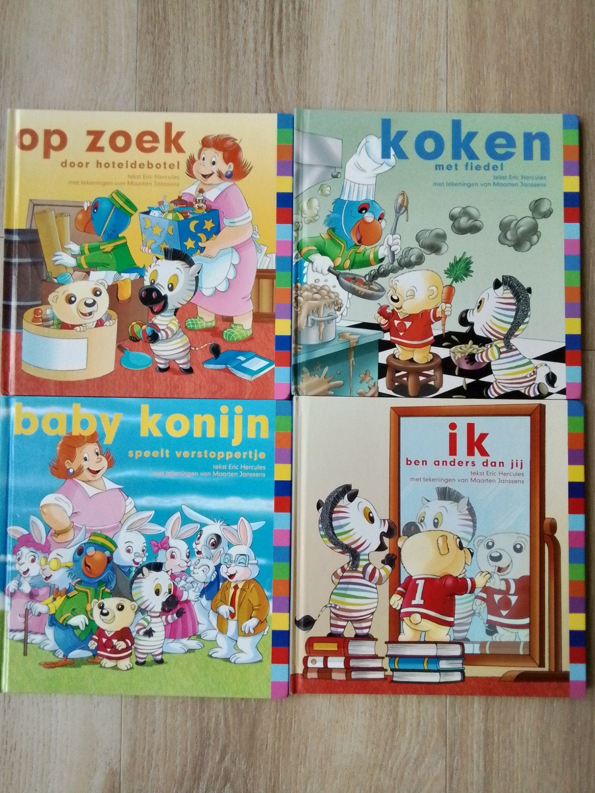 Zgan 4 hoteldebotel kinderboeken met kleurrijke illustraties, Boeken, Fictie algemeen, Jongen of Meisje, Ophalen of Verzenden