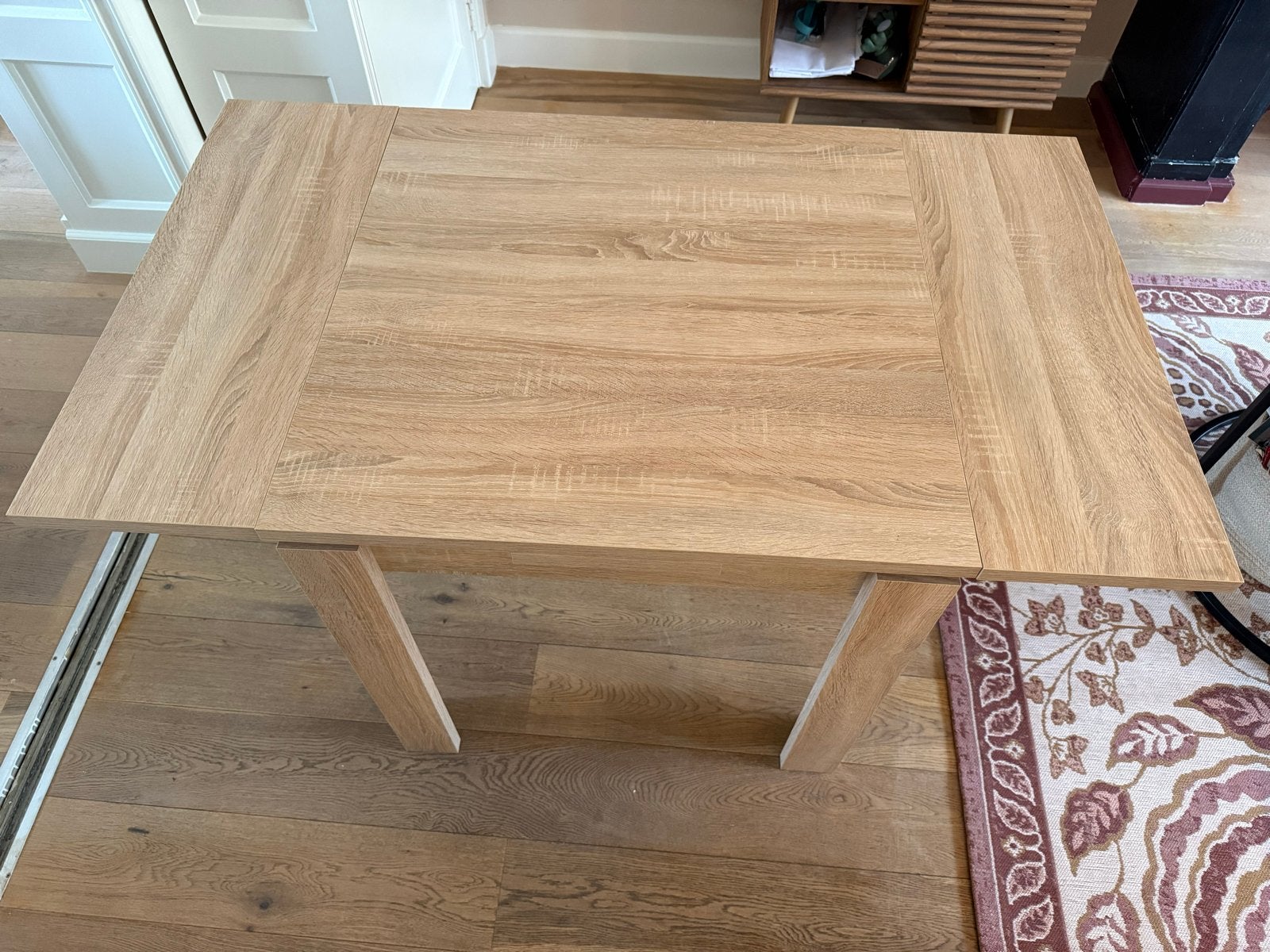 Uitschuifbare eettafel eikenhout-look