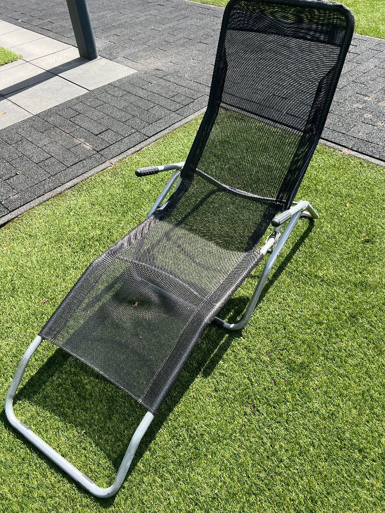 ligstoel voor buiten, Tuin en Terras, Ophalen, Gebruikt, Aluminium, Inklapbaar