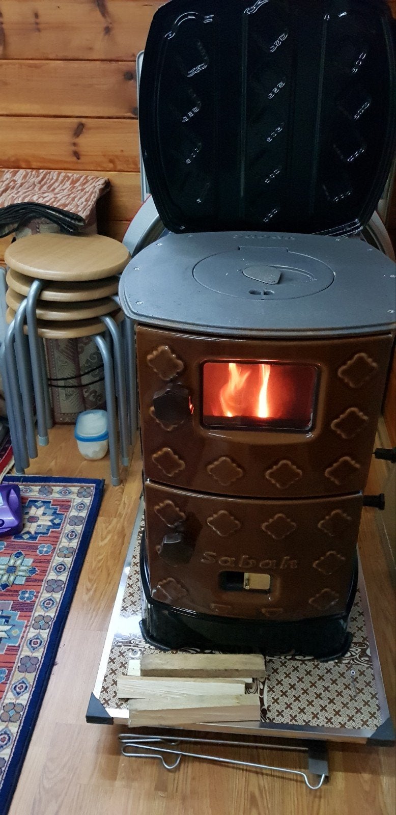 Gietijzeren Houtkachel met oven functie, Huis en Inrichting, Kachels, Ophalen, Gebruikt, Hout, Houtkachel