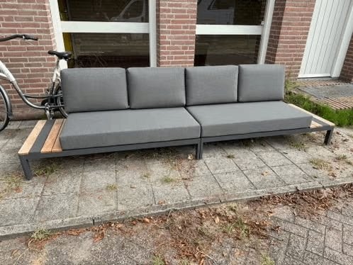 Nieuw - 4 Seasons Outdoor loungeset Antraciet - KOOPJE, 4 zitplaatsen, Ophalen of Verzenden, Loungeset, Bank