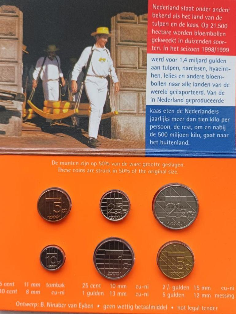Nederland mini-muntset uit 2000, Postzegels en Munten, Munten | Nederland, Ophalen of Verzenden, Koningin Beatrix, Overige waardes