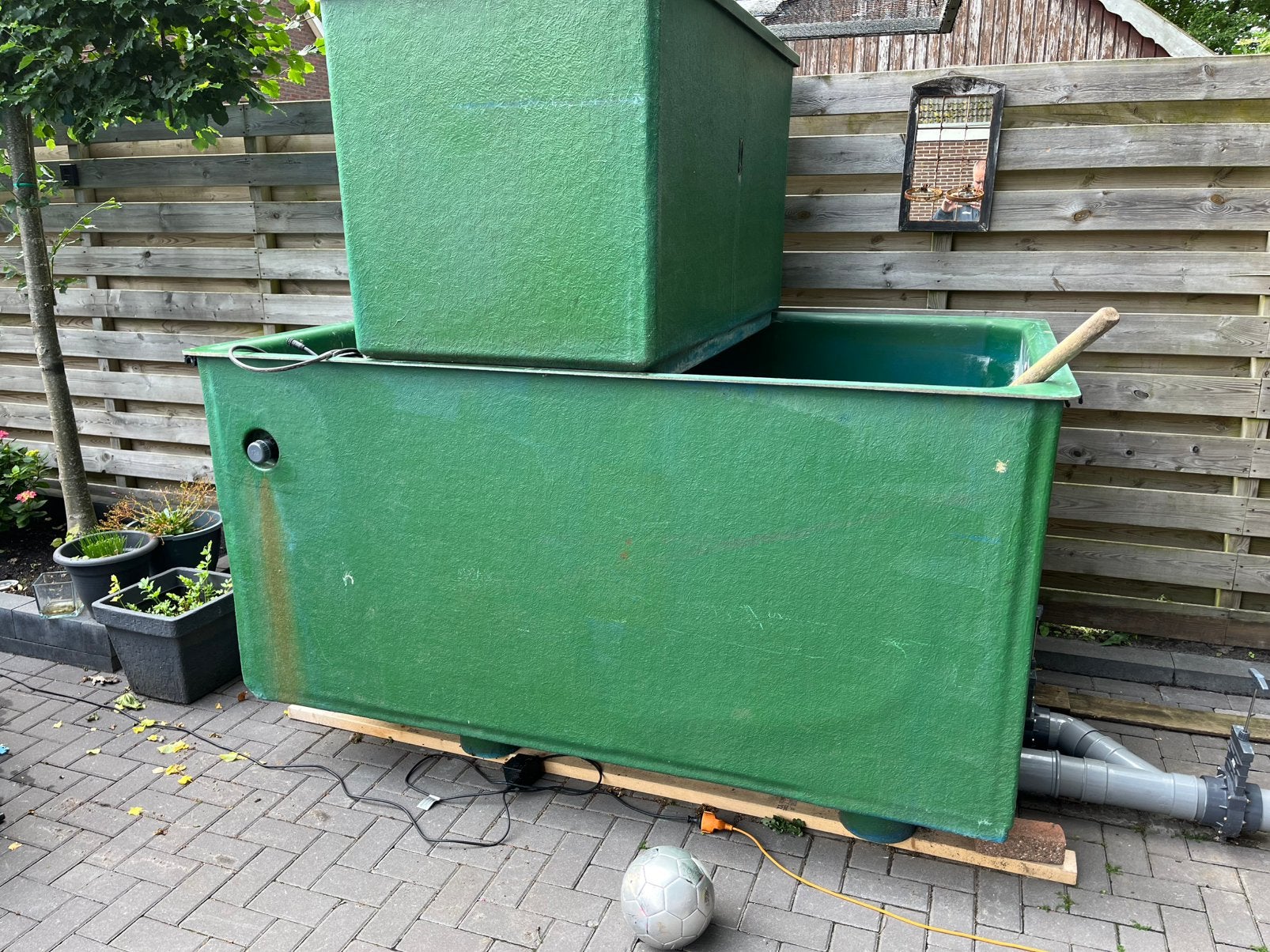 Opvangbak/quarantaine bak, Tuin en Terras, Ophalen, Gebruikt, Vijverbak