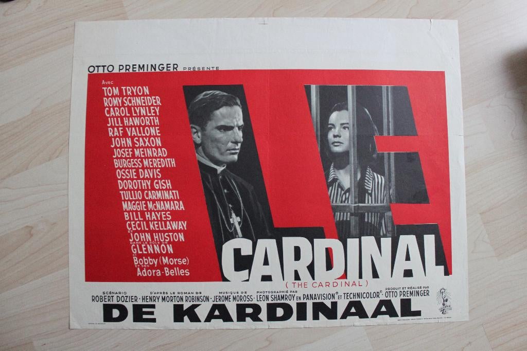 filmaffiche Romy Schneider The Cardinal 1963 filmposter, Rechthoekig Liggend, Ophalen of Verzenden, Zo goed als nieuw, A1 t/m A3