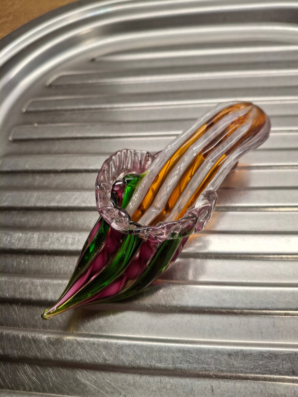 glazen schoenmurano glas 12cm, Antiek en Kunst, Antiek | Glas en Kristal, Ophalen of Verzenden