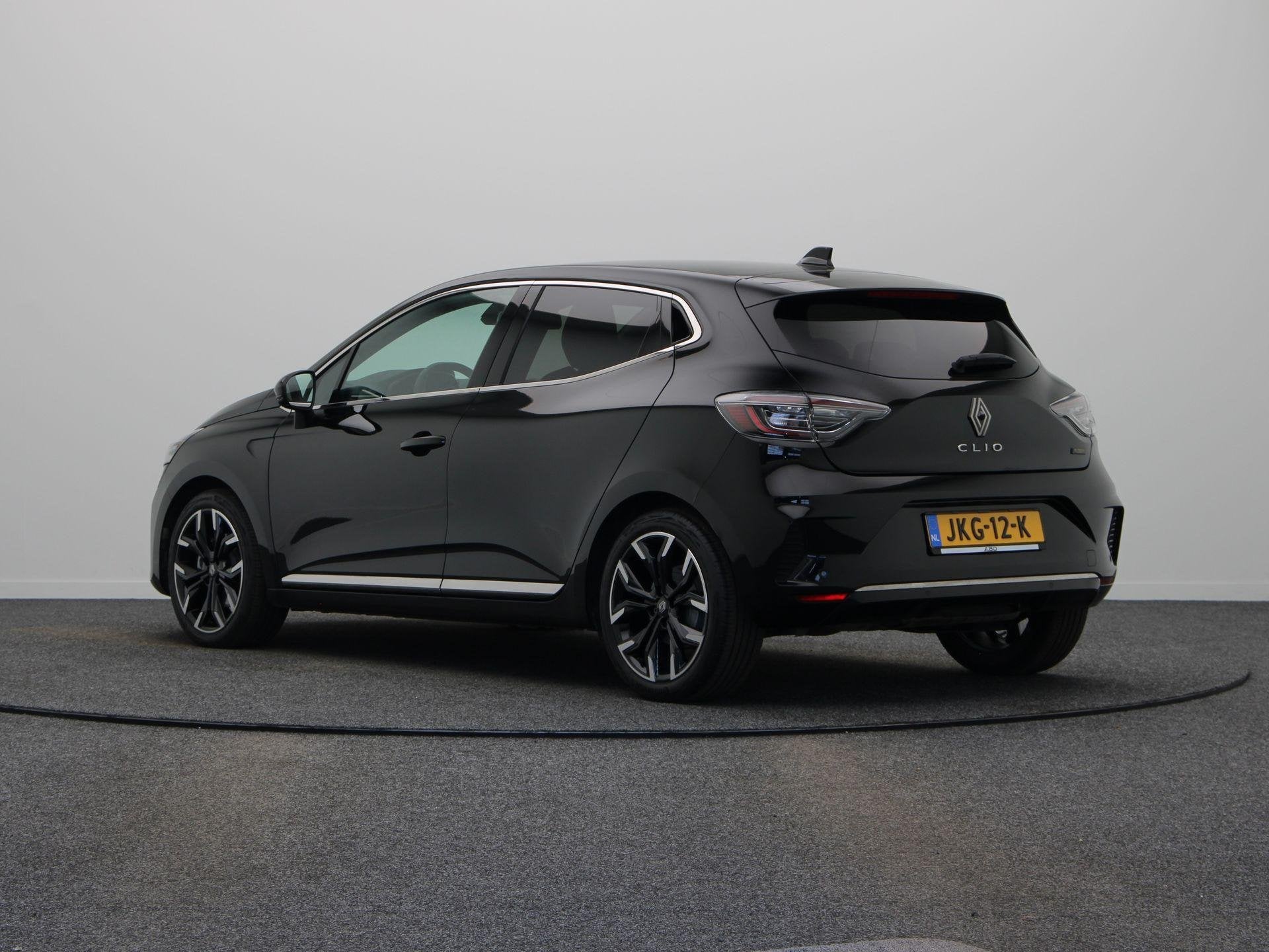 Renault Clio 1.6 E-Tech Full Hybrid 145 techno | Navigatie |, Gebruikt, Euro 6, Leder en Stof, Zwart