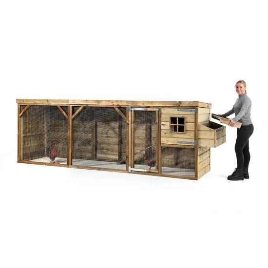 Houten Kippenhok Toby | Nachthok + Overdekte Ren | Glorenza, Dieren en Toebehoren, Ophalen of Verzenden, Nieuw, Kippenhok of Kippenren