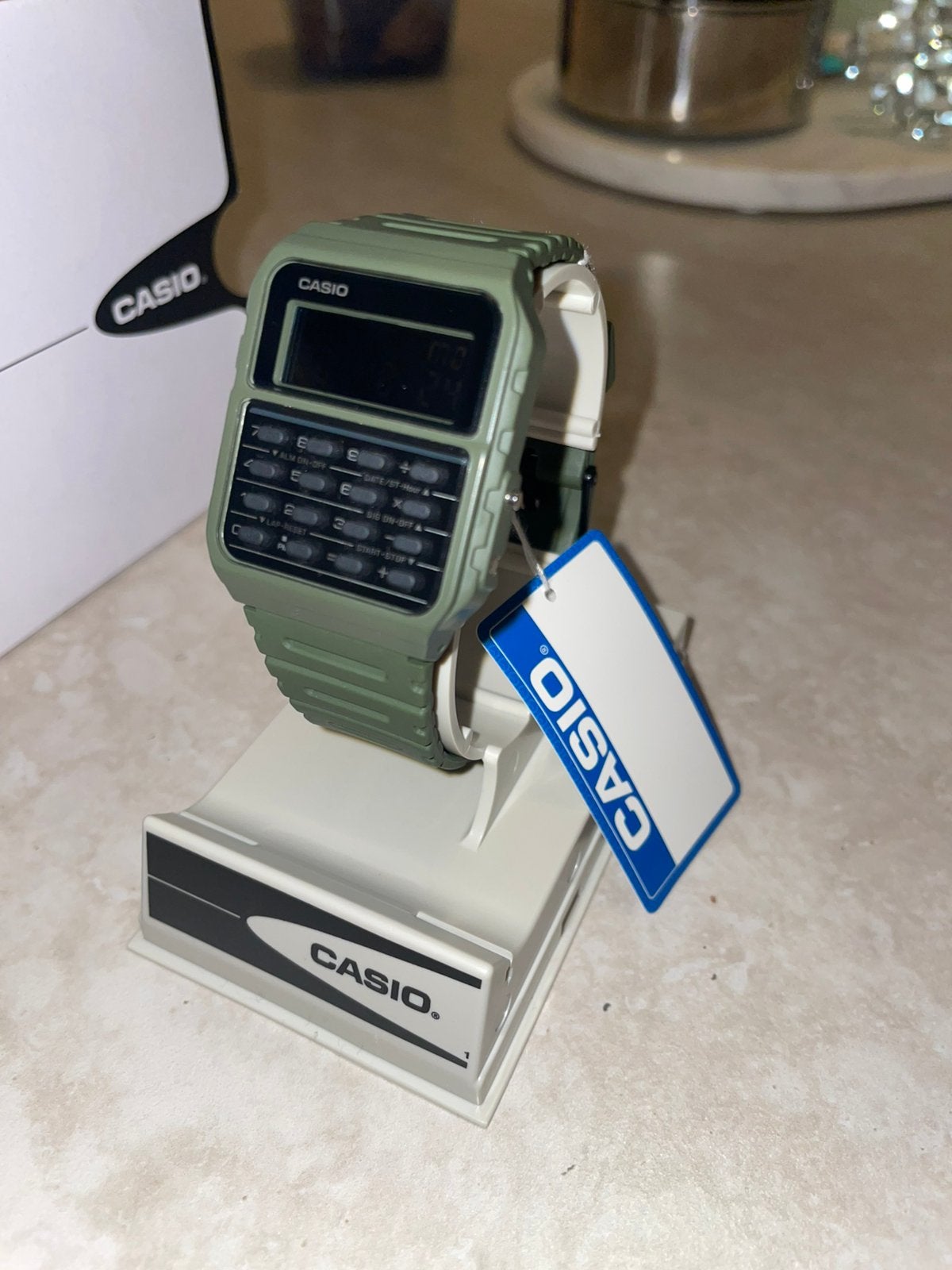 Casio military green, Sieraden, Tassen en Uiterlijk, Horloges | Heren, Ophalen of Verzenden, Zo goed als nieuw, Staal, Casio