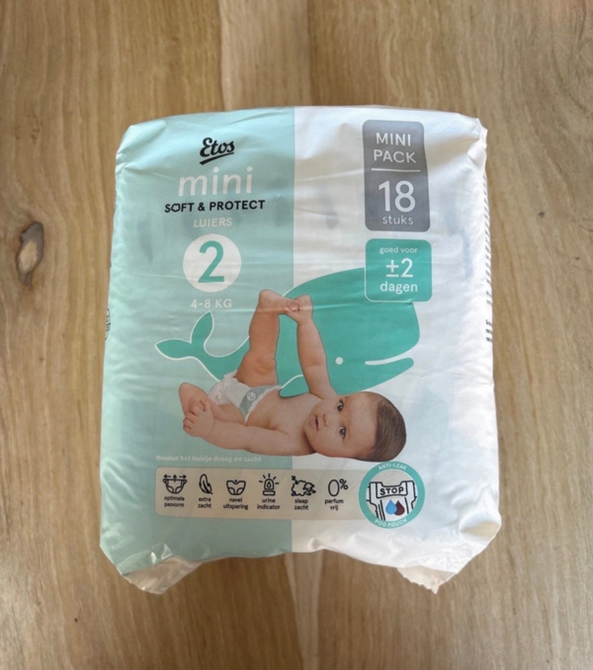 Etos Mini Soft & Protect Luiers Maat 2 (4-8kg) 18 stuks, Ophalen, Nieuw
