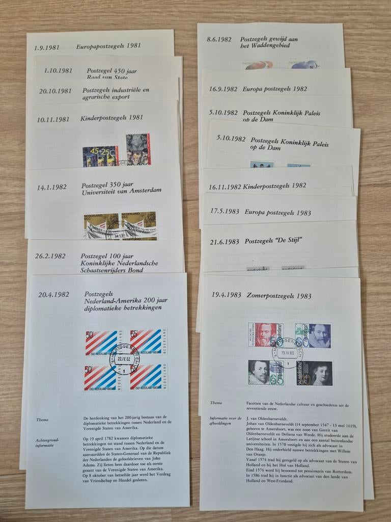  'Eerste dag van uitgift' 17 sets van 1981 t/m 1983, Postzegels en Munten, Postzegels | Nederland, Ophalen of Verzenden, Na 1940