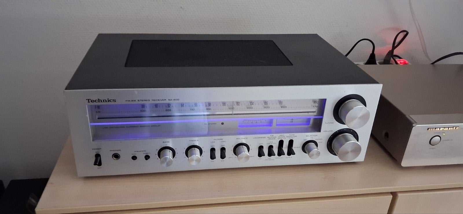 Technics SA-400 vintage reciever, Zo goed als nieuw, 120 watt of meer, Stereo, Ophalen