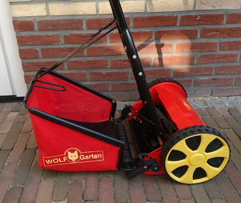 Prachtige Wolf-Garten grasmaaier TT300S zo goed als nieuw., Tuin en Terras, Ophalen, Handgrasmaaier, Zo goed als nieuw, Opvangbak