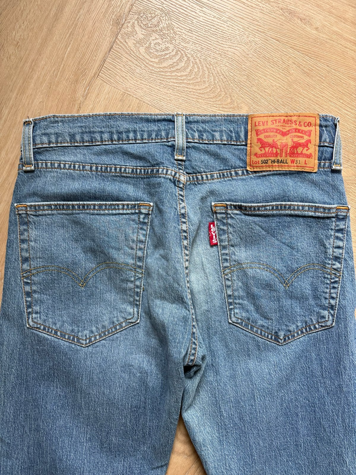 Levi's 502 Regular Taper Jeans - Wijdte 31, Ophalen of Verzenden, Gedragen, Blauw, W32 (confectie 46) of kleiner