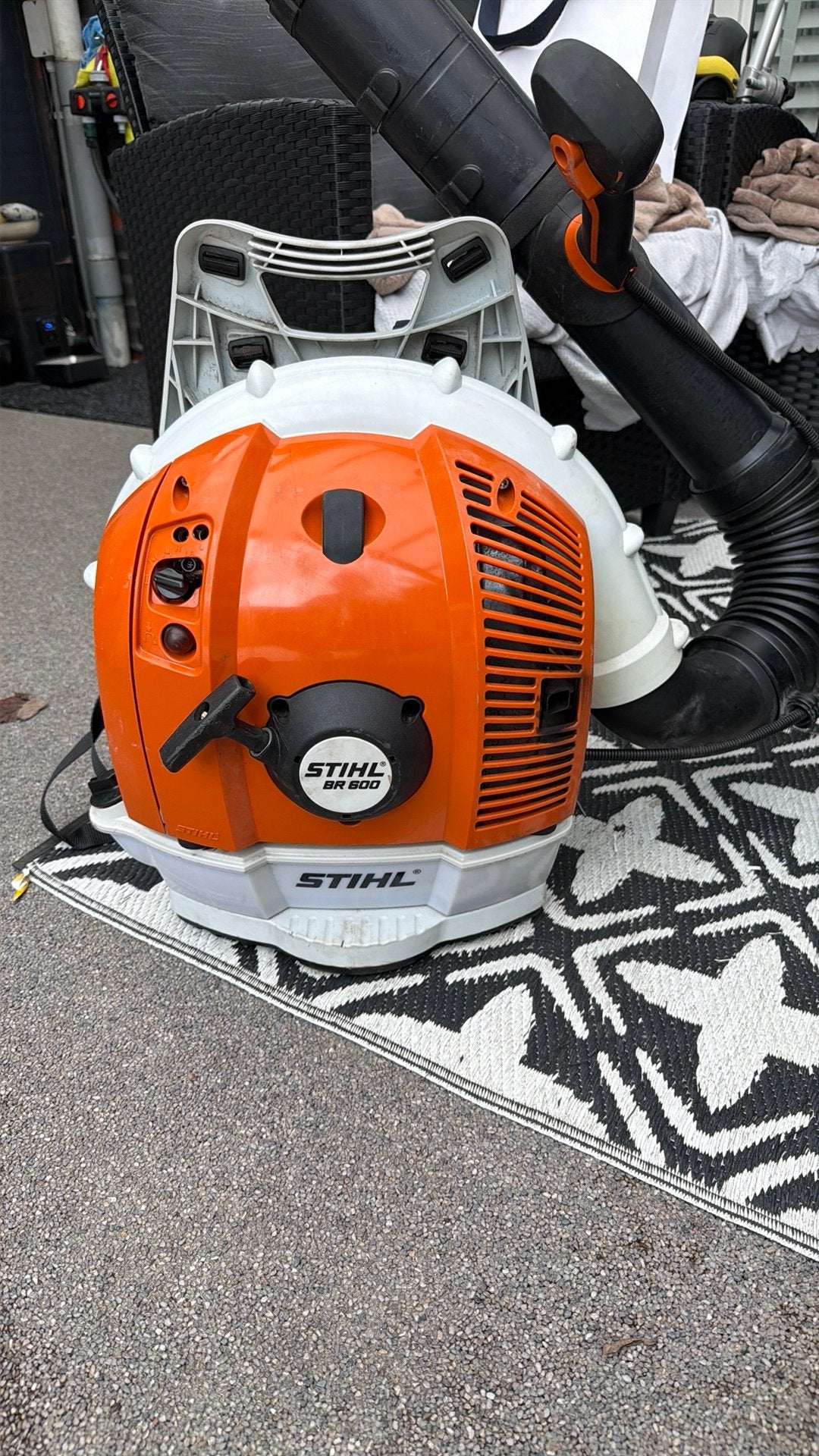STIHL Benzine Bladblazer BR 600, Benzine, Ruggedragen, Met neuswiel, Ophalen of Verzenden