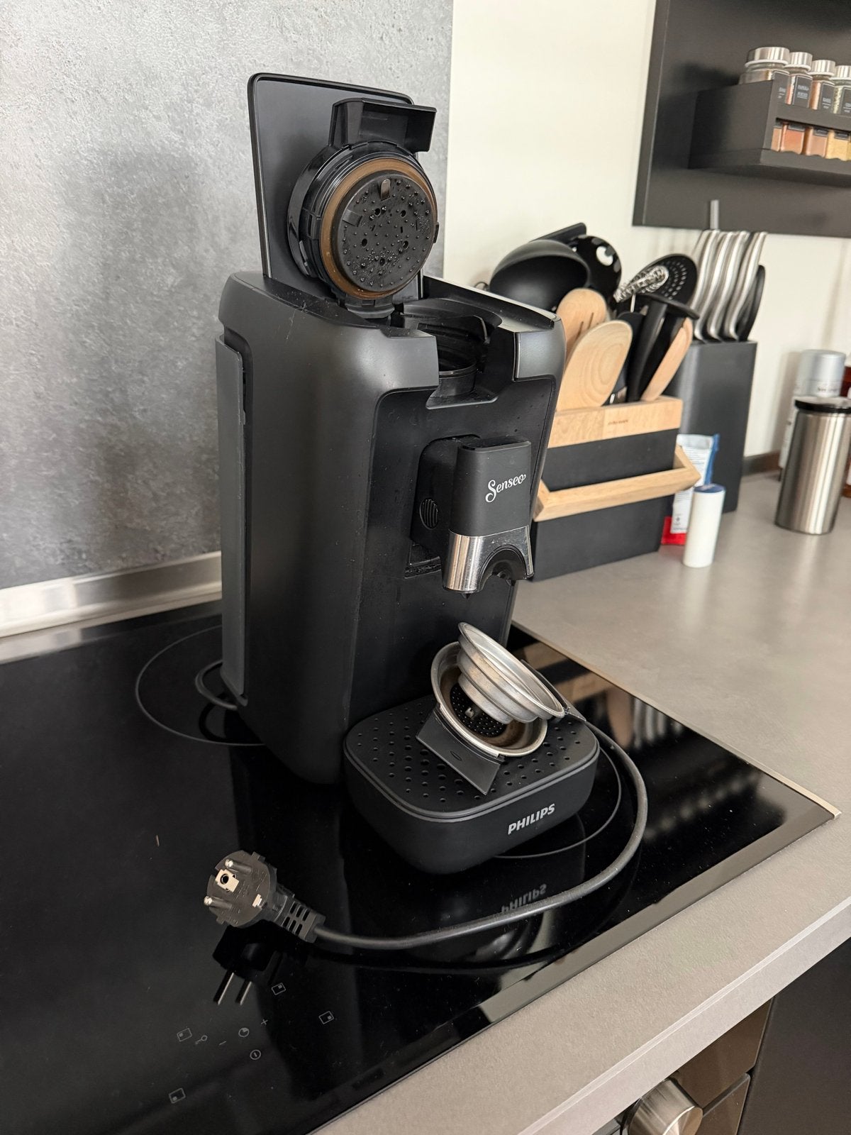Philips Senseo zwart, Ophalen, Gebruikt, Koffiepads en cups, Koffiemachine