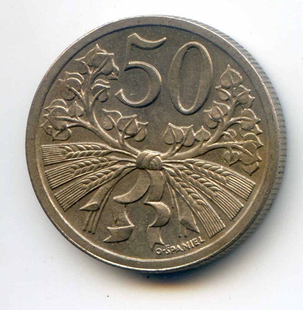 Tsjechoslowakije 50	Haleru	1924 UNC-, Ophalen of Verzenden, Overige landen