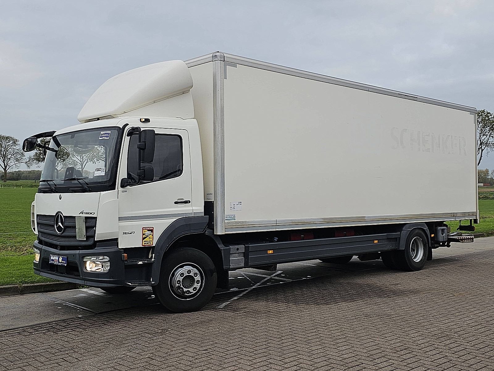 MERCEDES-BENZ ATEGO 1623 L Bakwagen Laadklep 16T Zijdeur Ond, Automaat, Euro 6, Wit, Bedrijf