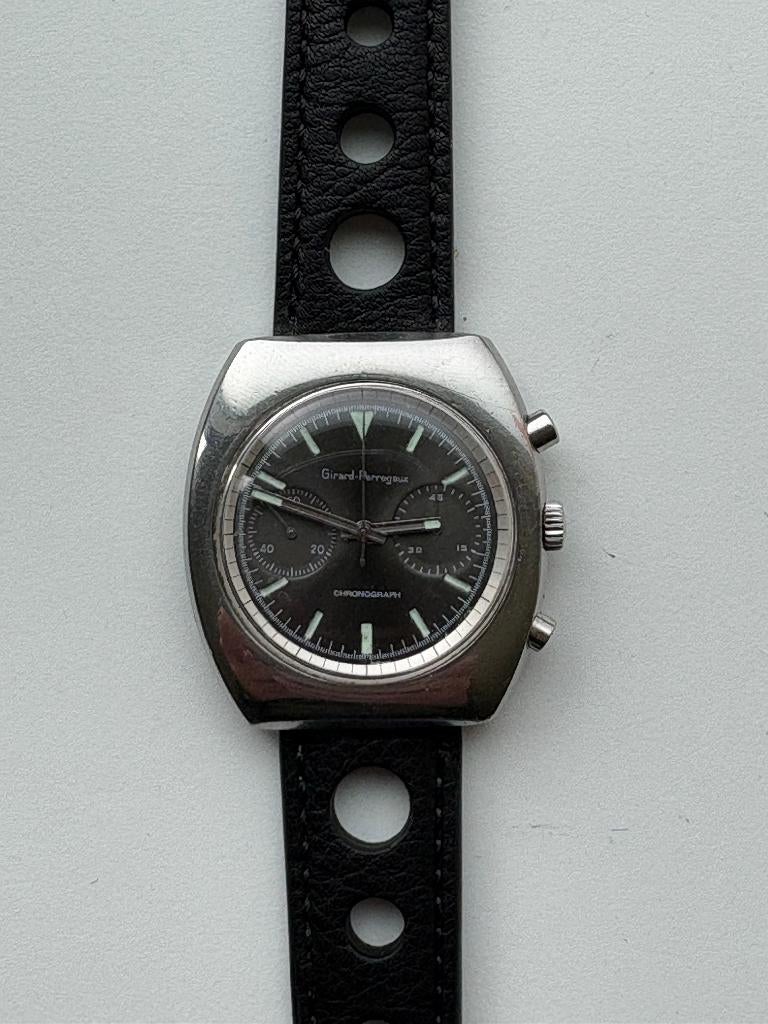 Girard-Perregaux chronograaf, Staal, Met bandje, Polshorloge, 1960 of later