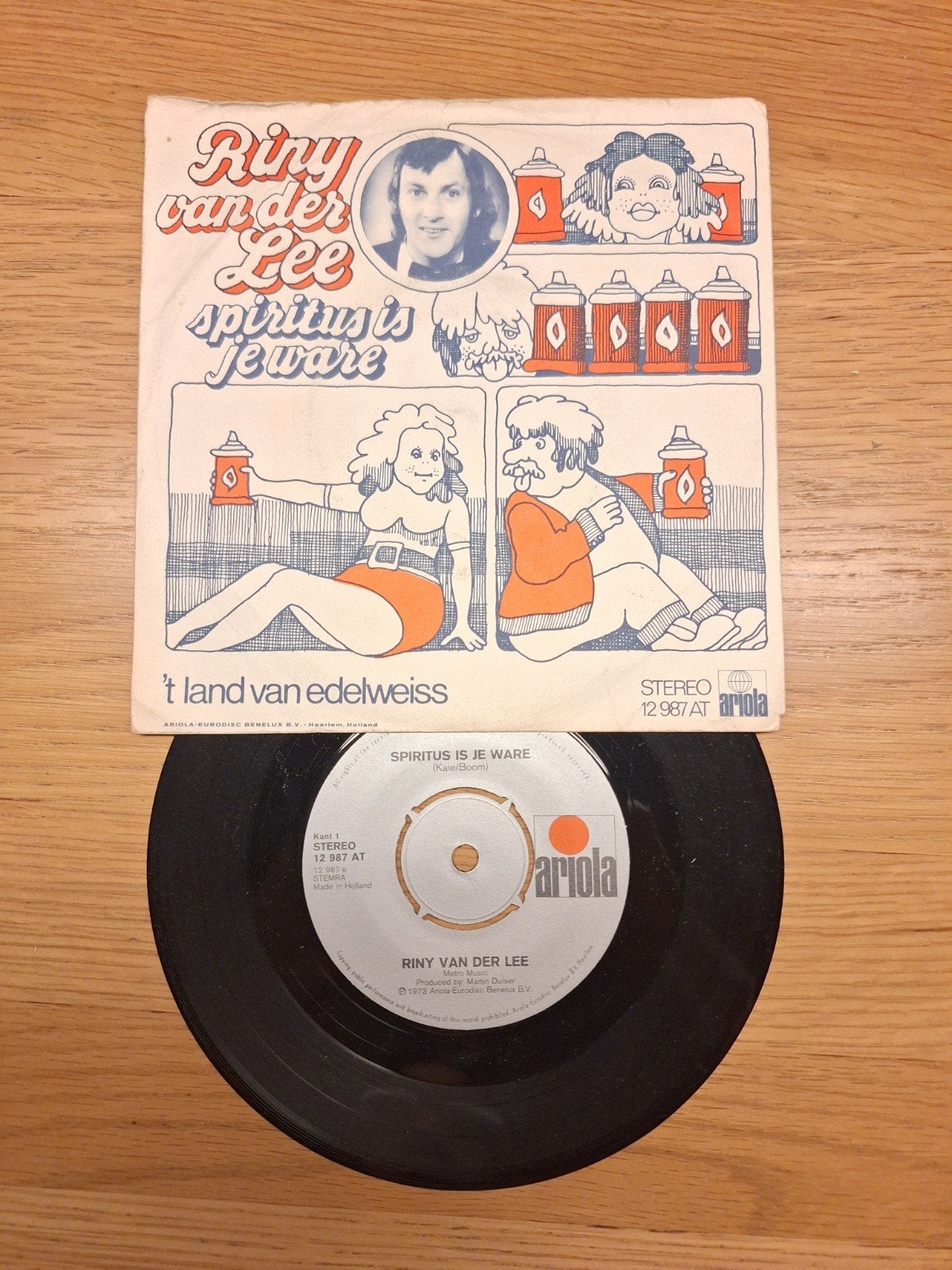 Riny van der Lee - Spiritus is je ware / Land van Edelweis, Gebruikt, 7 inch, Ophalen of Verzenden, EP