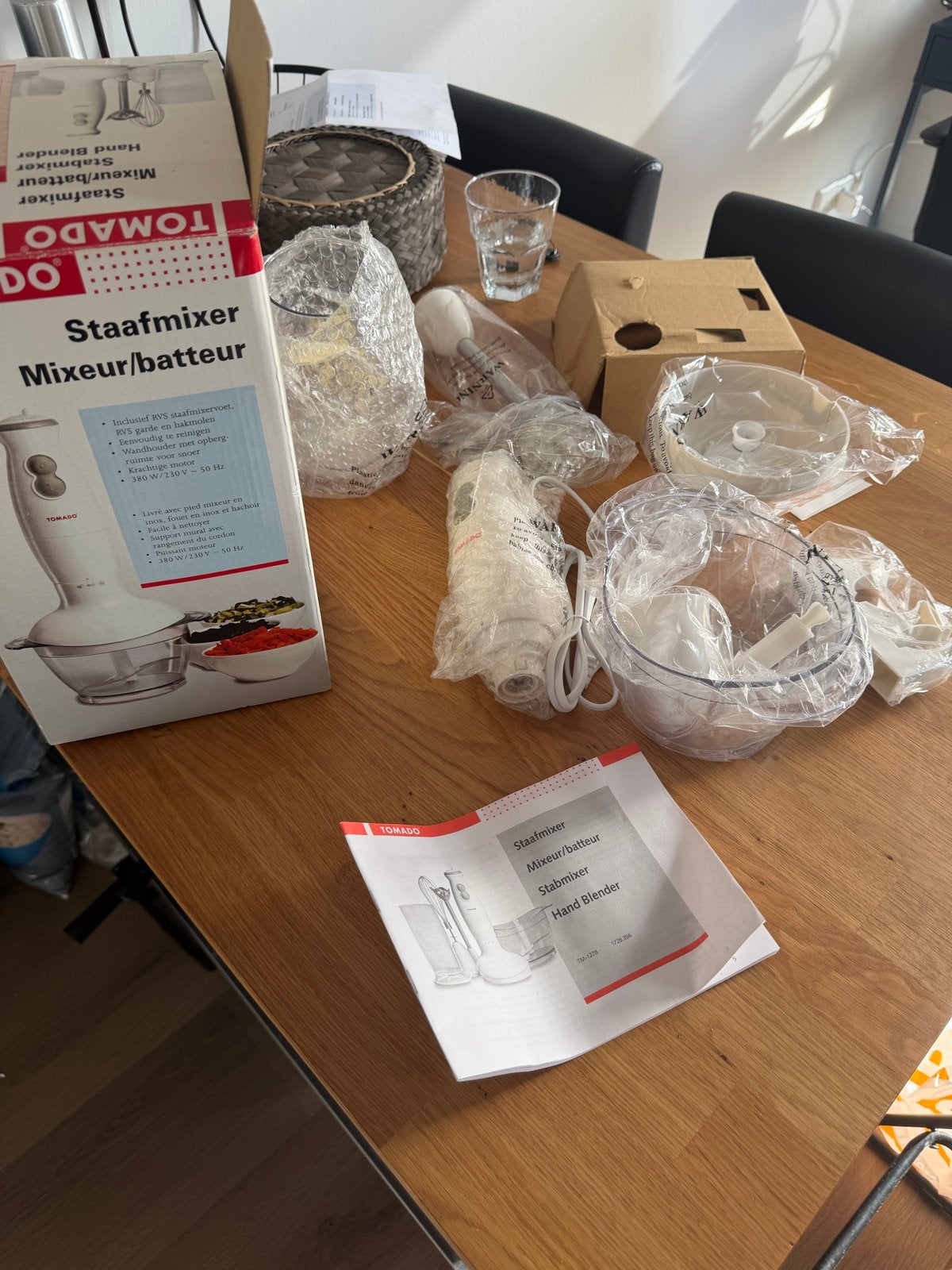 Nieuwe Tomado Staafmixer met Accessoires - Ongebruikt, Ophalen, Nieuw