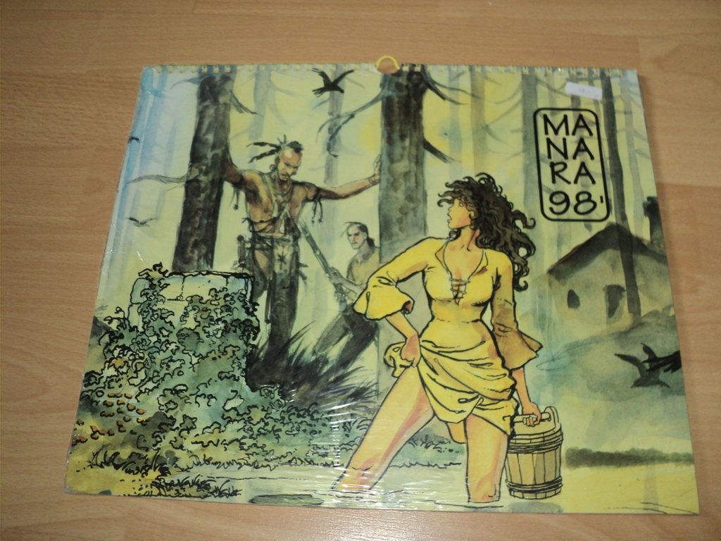 Manara kalender 1998+ sneeuwglobe,+asbak, Meerdere stripboeken, Ophalen of Verzenden, Zo goed als nieuw