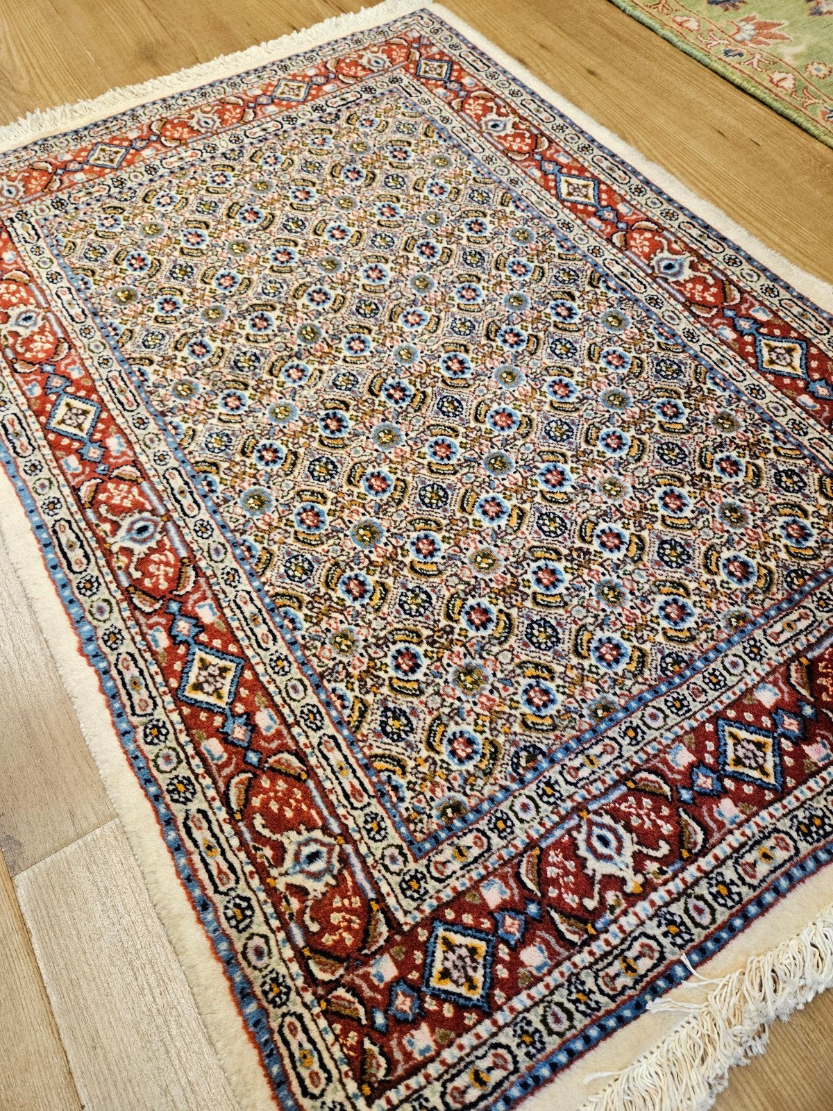 Handgeknoopt perzisch tapijt moud 120x78, Info@SlatsAntiek.nl, 100 tot 150 cm, Perzisch, Vof Slats Antiek