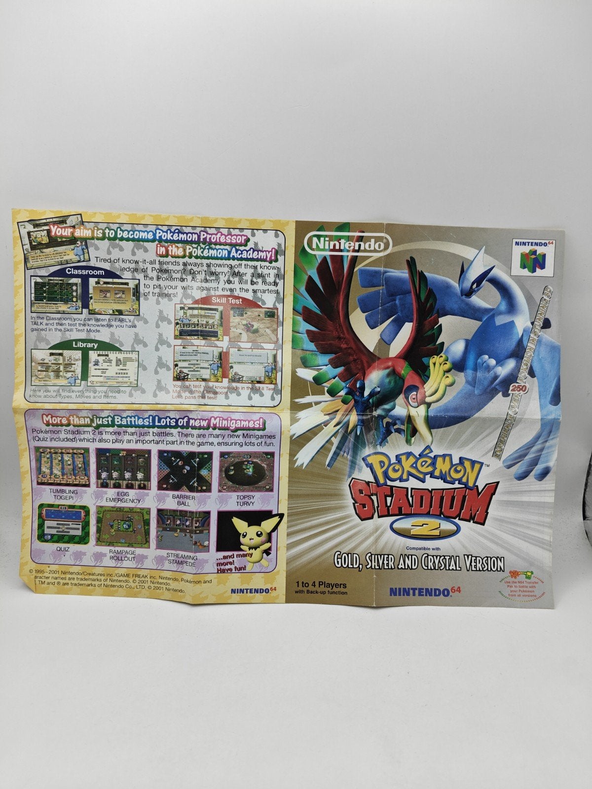 Pokémon Stadium 2 Poster N64, Spelcomputers en Games, Nintendo, Gebruikt, Onbekend, Eén computer