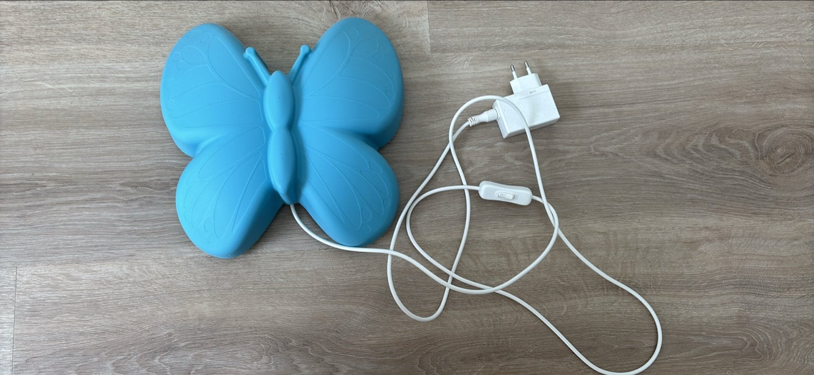 Leuke blauwe vlinderlamp voor kinderkamer, Overige merken, Gebruikt, Kunststof, Overige fittingen