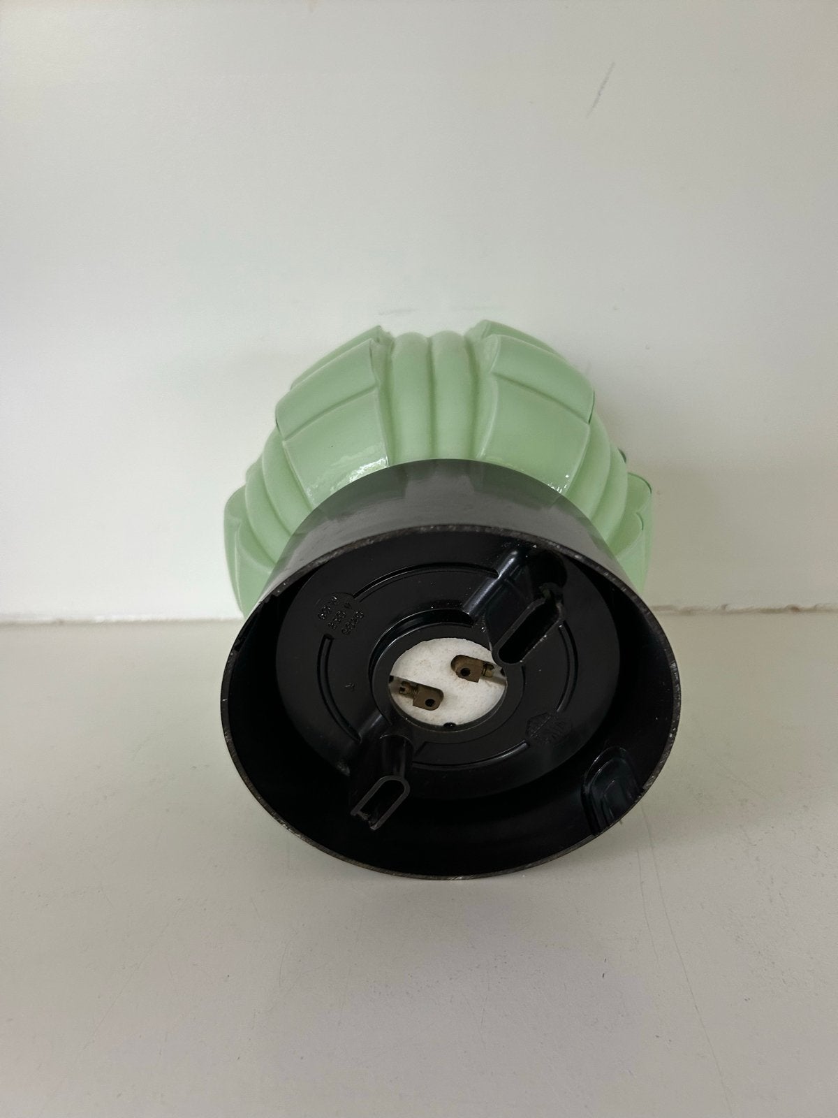 Tabur Vintage Art Deco Plafondlamp - Groen Glas, Antiek en Kunst, Ophalen of Verzenden