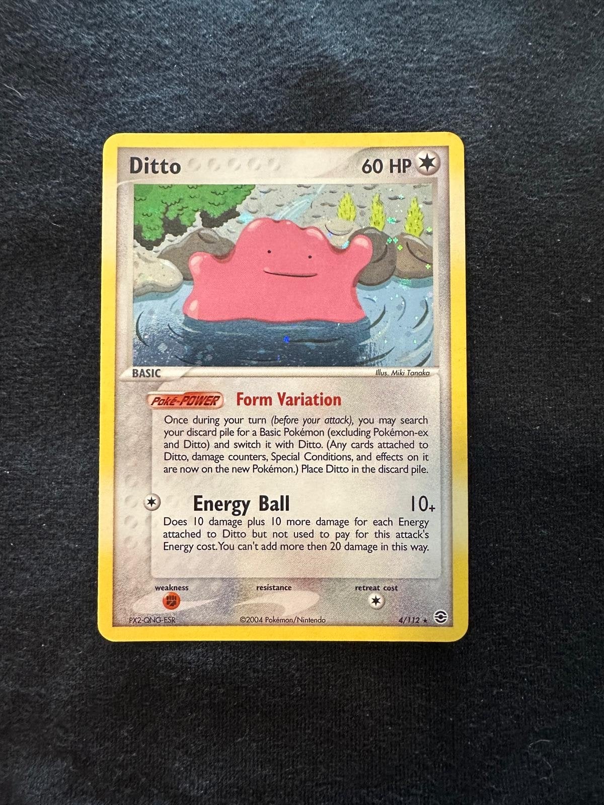 Pokémon Kaart: Ditto (EX FireRed & LeafGreen 4/112), Ophalen of Verzenden, Gebruikt, Losse kaart