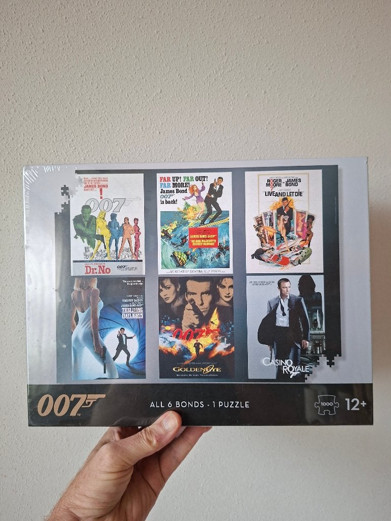 James Bond 007 Legpuzzel - All 6 Bonds (1000 stukjes) - MIB, Ophalen of Verzenden, 500 t/m 1500 stukjes, Nieuw, Legpuzzel