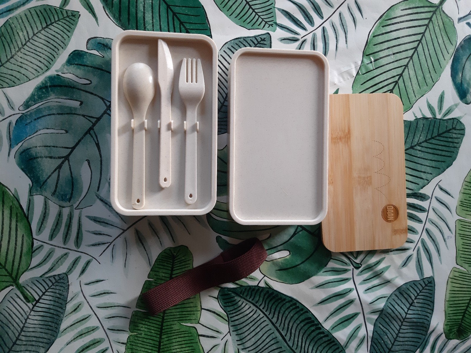 broodtrommel lunchbox dubbele broodtrommel met bestek en sni, Huis en Inrichting, Ophalen of Verzenden, Nieuw