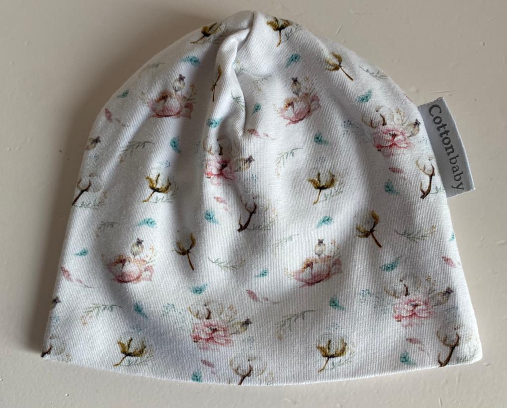 Muts van Cotton baby maat 56/62, Kinderen en Baby's, Babykleding | Mutsen, Sjaals en Wanten, Meisje, Maat 56, Ophalen of Verzenden