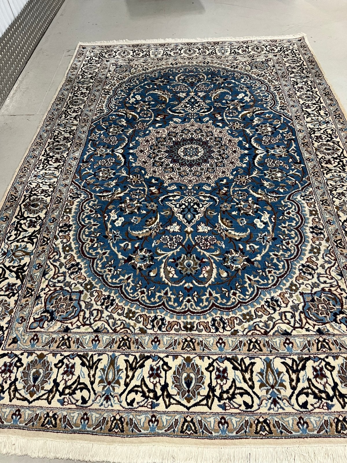 Perzische tapijt handgemaakt Nain 300x197,, Ophalen, Gebruikt, 150 tot 200 cm, 200 cm of meer