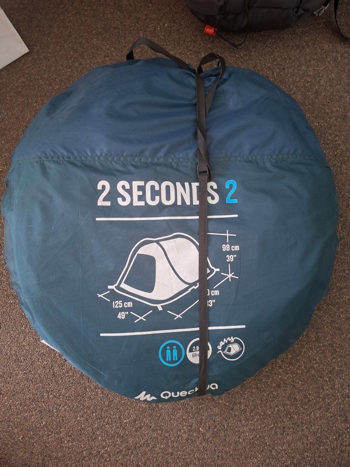 Quechua pop up tentje 2 persoons, Ophalen, Gebruikt, Tot en met 2