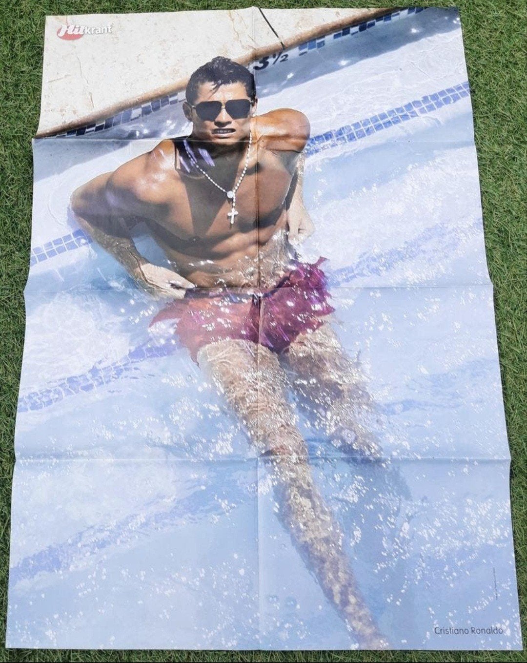 Grote Poster Hitkrant 2009 Cristiano Ronaldo / Katy Perry, Ophalen of Verzenden, Gebruikt, A1 t/m A3, Sport