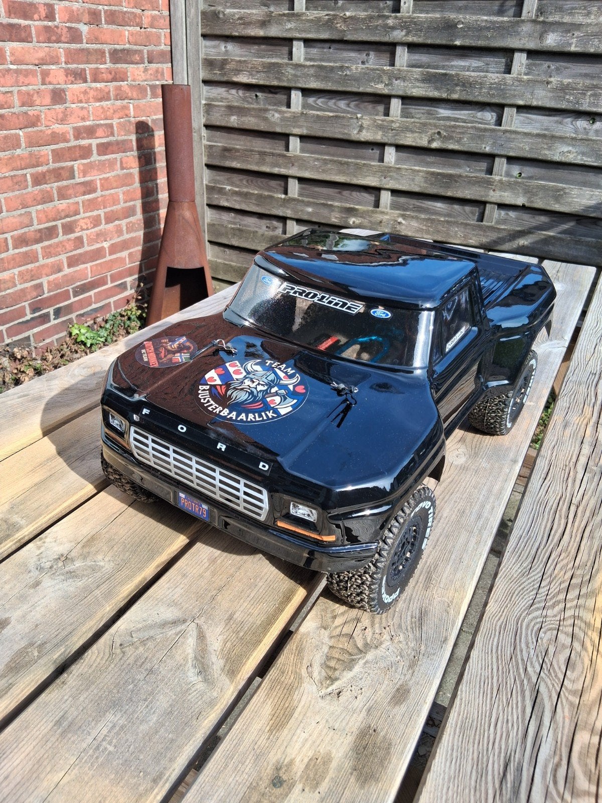 Traxxas Slash 2WD met nieuwe Proline Ford F100 kap, Elektro, Gebruikt, Auto offroad, Ophalen of Verzenden