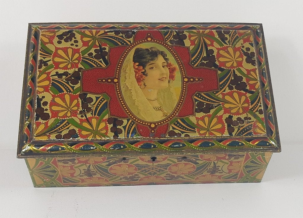 g001-Zeldzaam Jugendstil Art Nouveau toegepaste kunst, blik., Verzamelen, Ophalen of Verzenden, Zo goed als nieuw, Overige, Overige merken