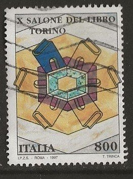 Italie 5, boekenbeurs Turijn, Verzenden, Gestempeld