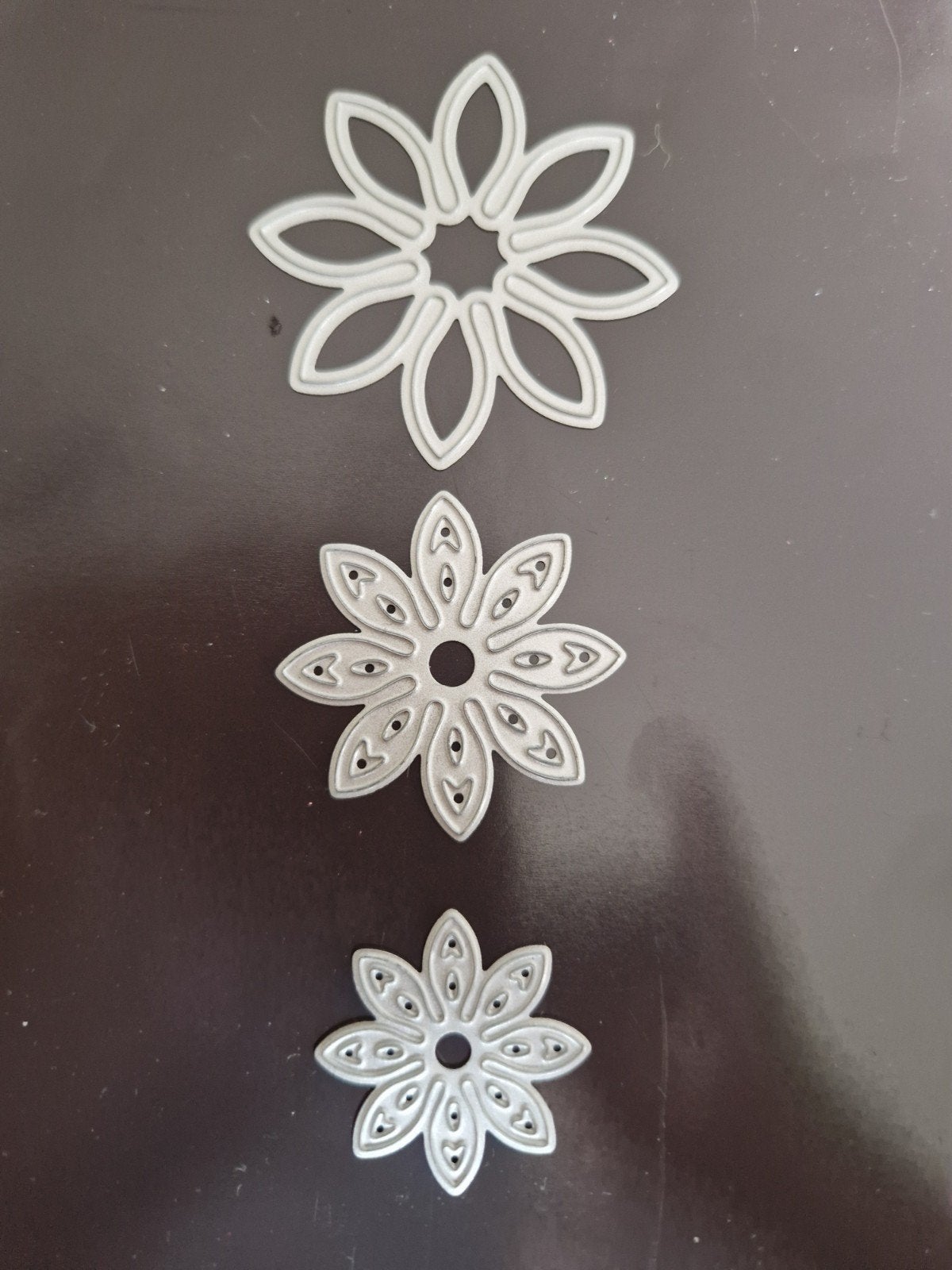 Snijmallen Bloemen - Set van 3, Hobby en Vrije tijd, Kaarten | Zelf maken, Ophalen of Verzenden, Gebruikt