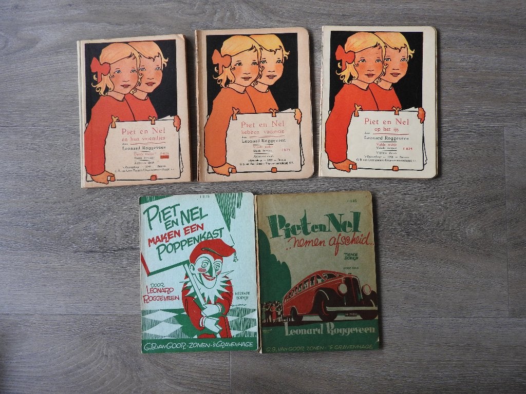 Piet en Nel - vijf deeltjes, Gelezen, Nederlands, Overige niveaus, Roggeveen Leonard