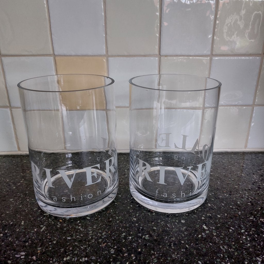 Riverdale glazen windlichten - hurricanes - fashion living, Ophalen of Verzenden, Glas, Riverdale