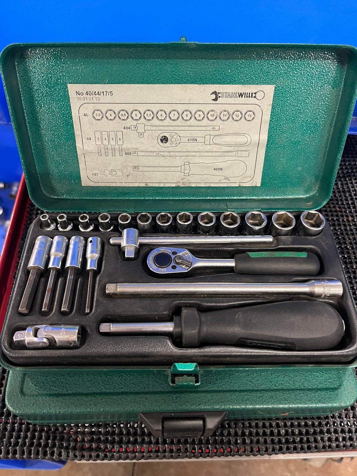 Stahlwille 1/4” Doppenset 40/44/17/5 Made in Germany, Ophalen, Zo goed als nieuw