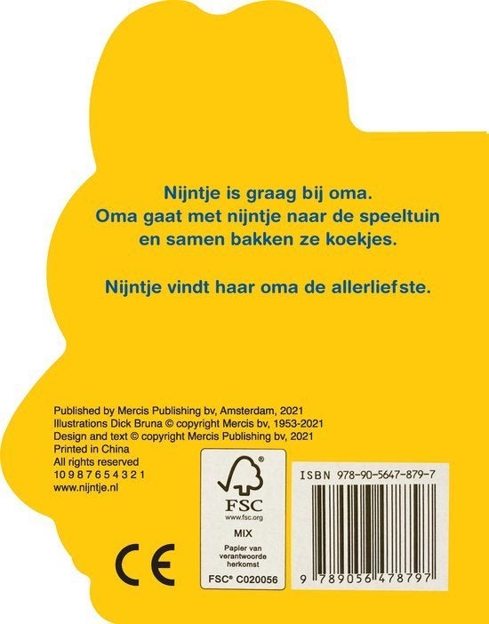 Nijntje en oma - Dick Bruna - GRATIS VERZENDING, Verzenden, Nieuw